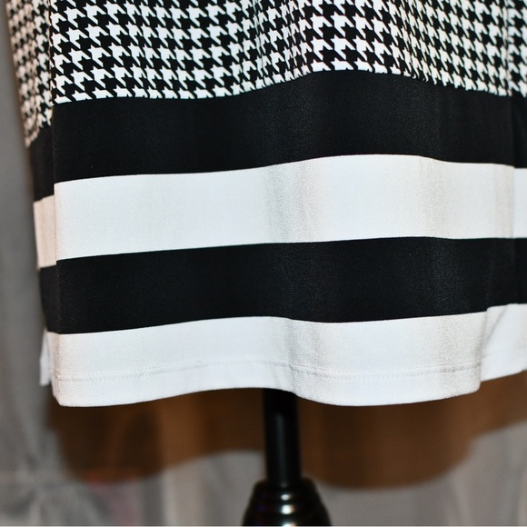 Michael Kors Houndstooth Cut Out Shoulder Dress Size Small - Picture 6 of 10